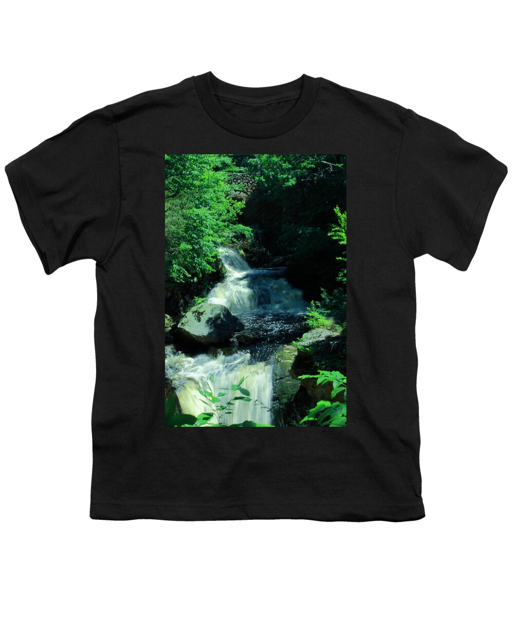 Doane's Falls Youth T-Shirt featuring the photograph Upper Doane's Falls by Jeff Heimlich