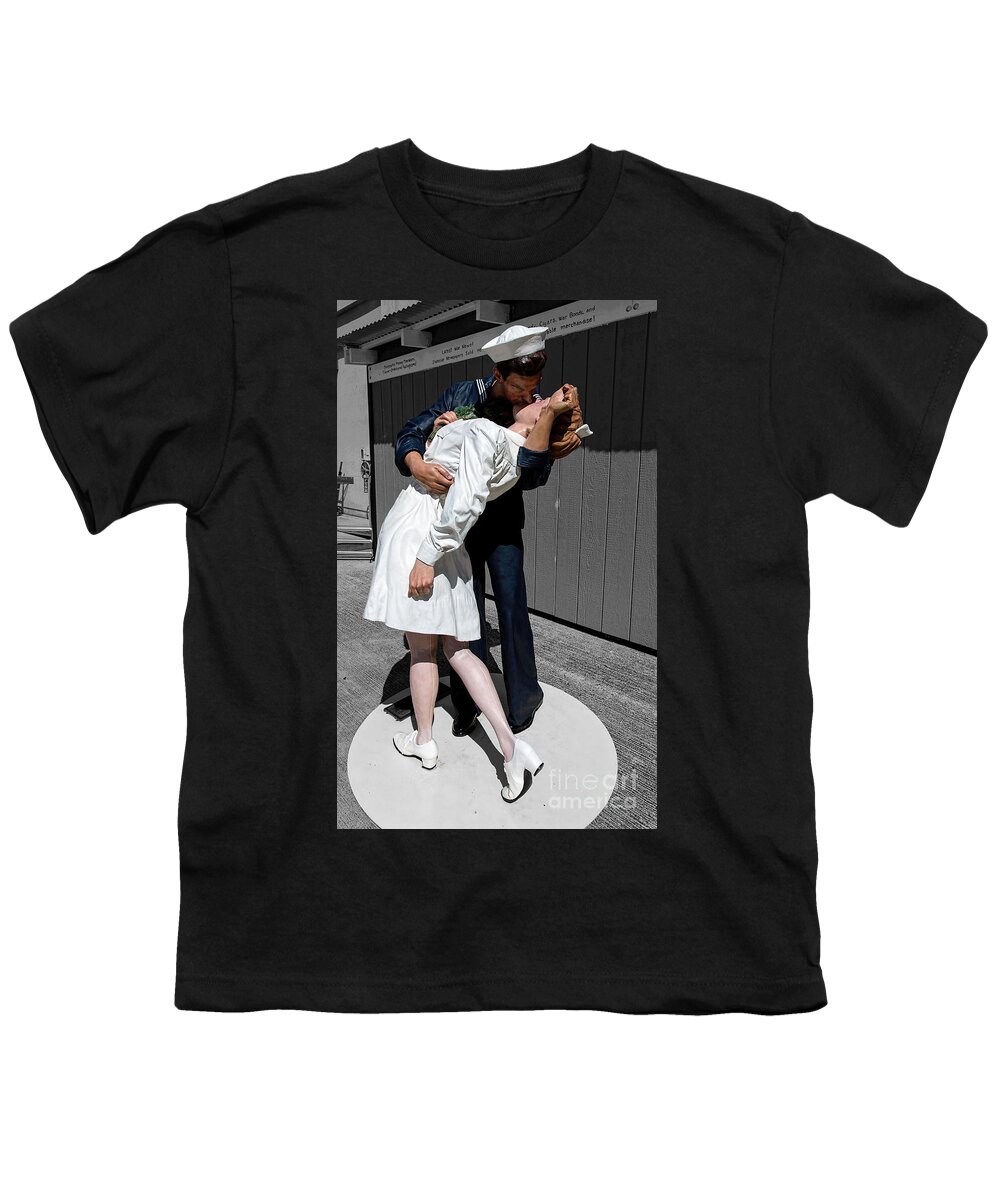 Vj-day Youth T-Shirt featuring the photograph VJ-Day by Jon Burch Photography