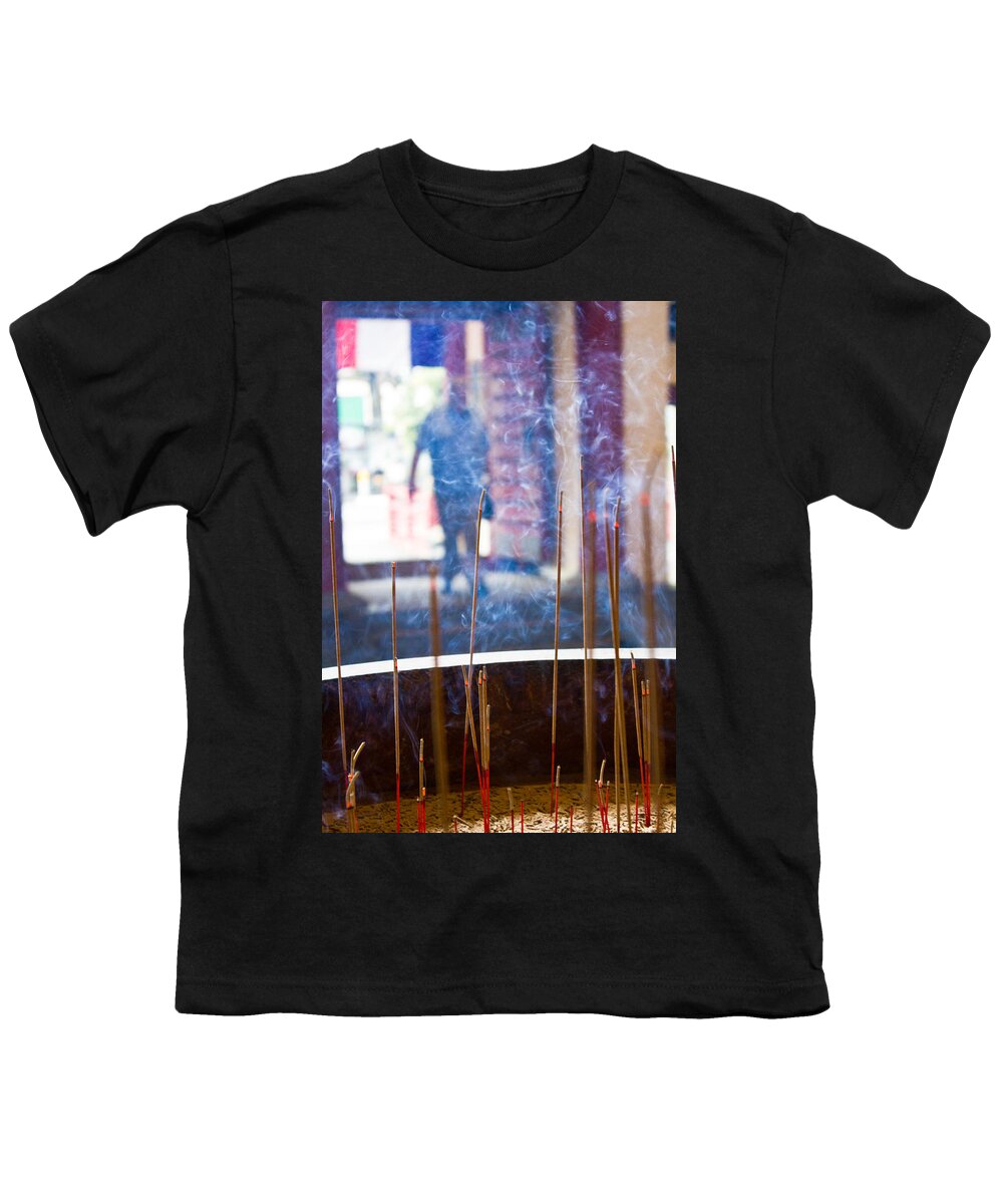 Abstract Youth T-Shirt featuring the photograph Walking in A Blur by Christie Kowalski