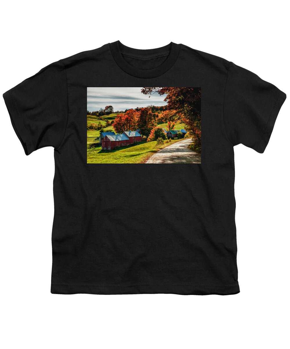  Jenne Farm Youth T-Shirt featuring the photograph Wandering Down The Road by Jeff Folger