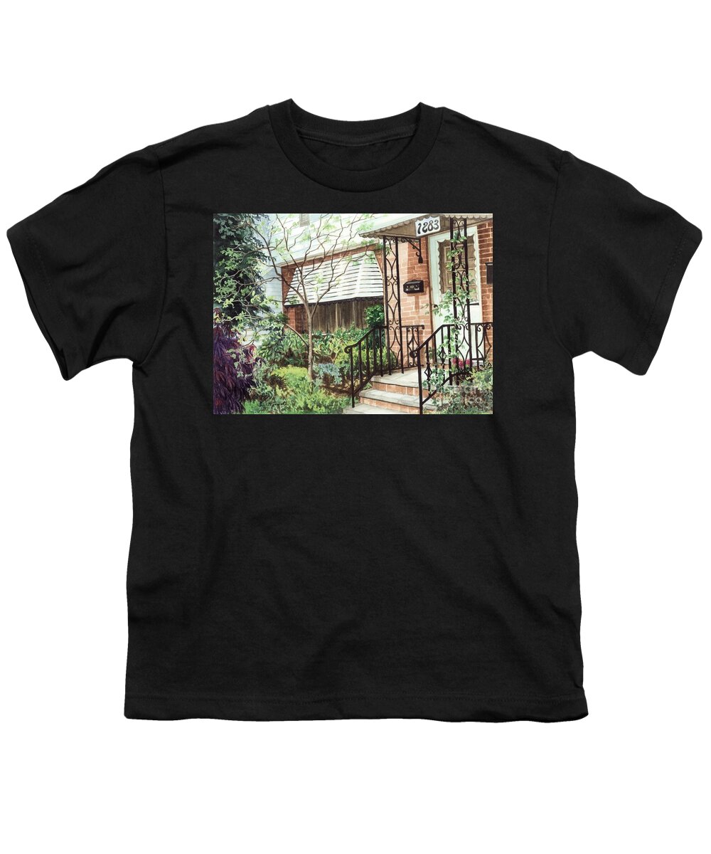 Doorway Youth T-Shirt featuring the painting Welcome Home by Barbara Jewell