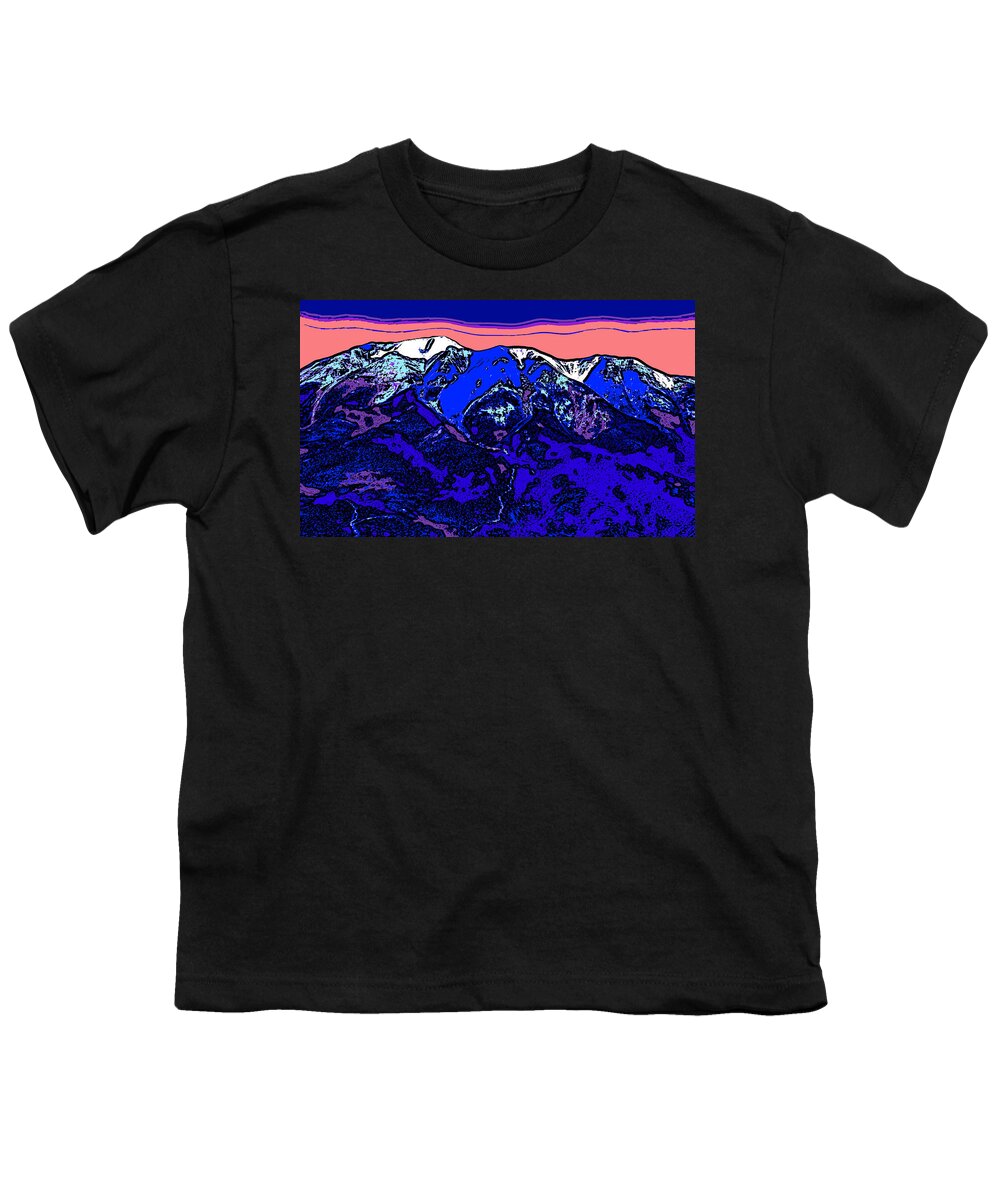 west Spanish Peak Youth T-Shirt featuring the digital art West Spanish Peak- Colorado by David G Paul
