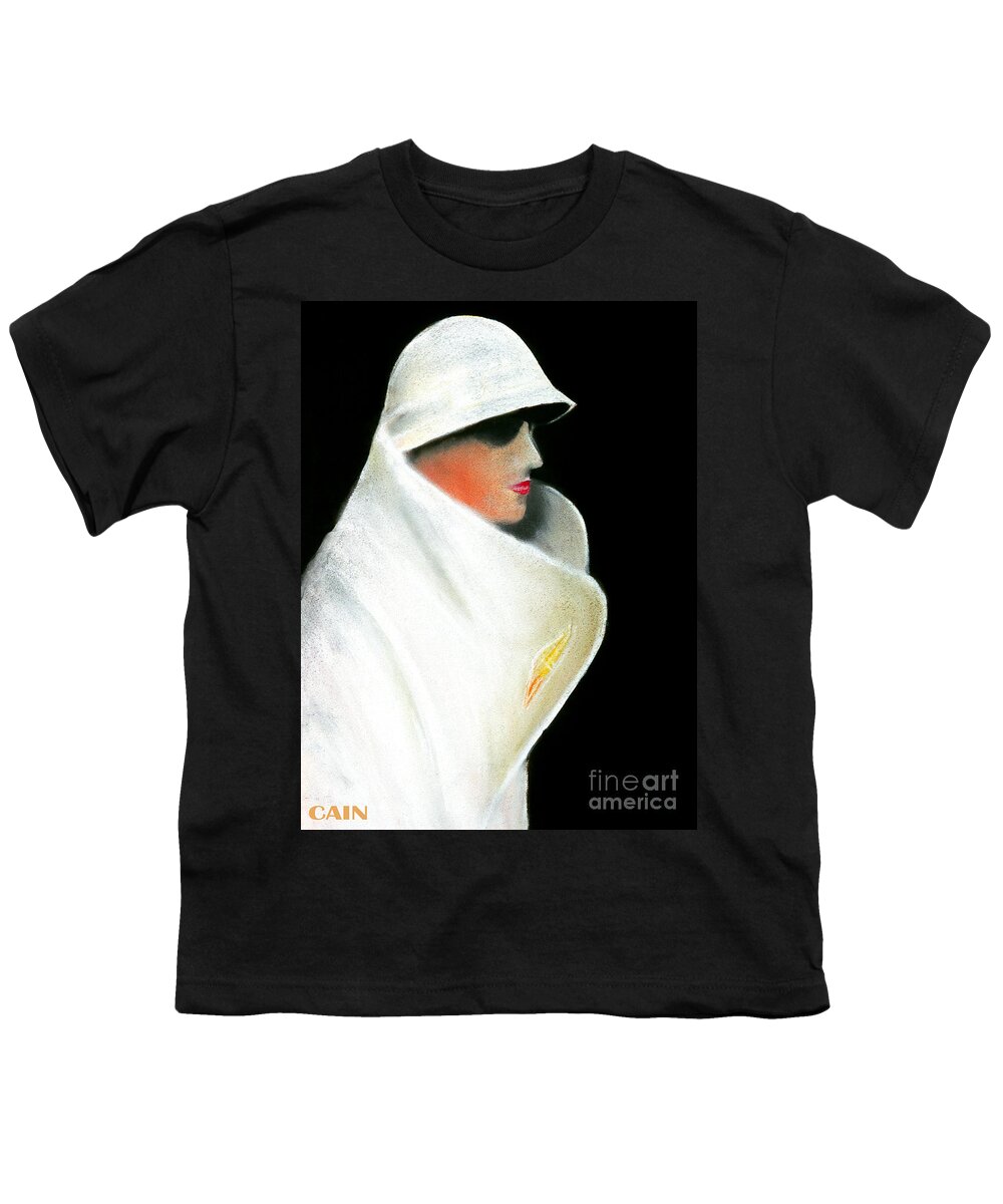 White Coat Youth T-Shirt featuring the painting White Coat And Hat by William Cain