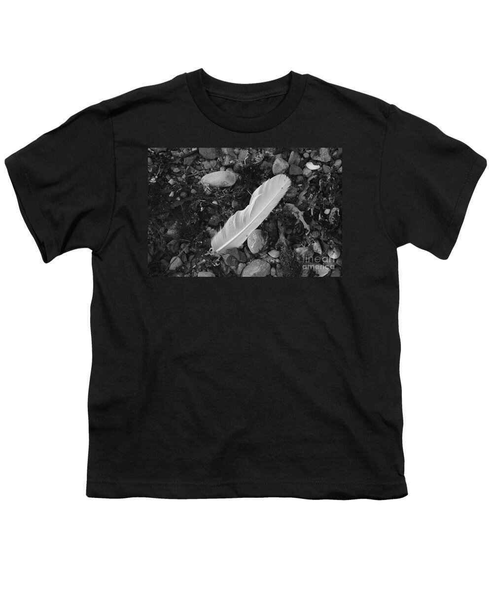 White Youth T-Shirt featuring the photograph White Feather by Randi Grace Nilsberg