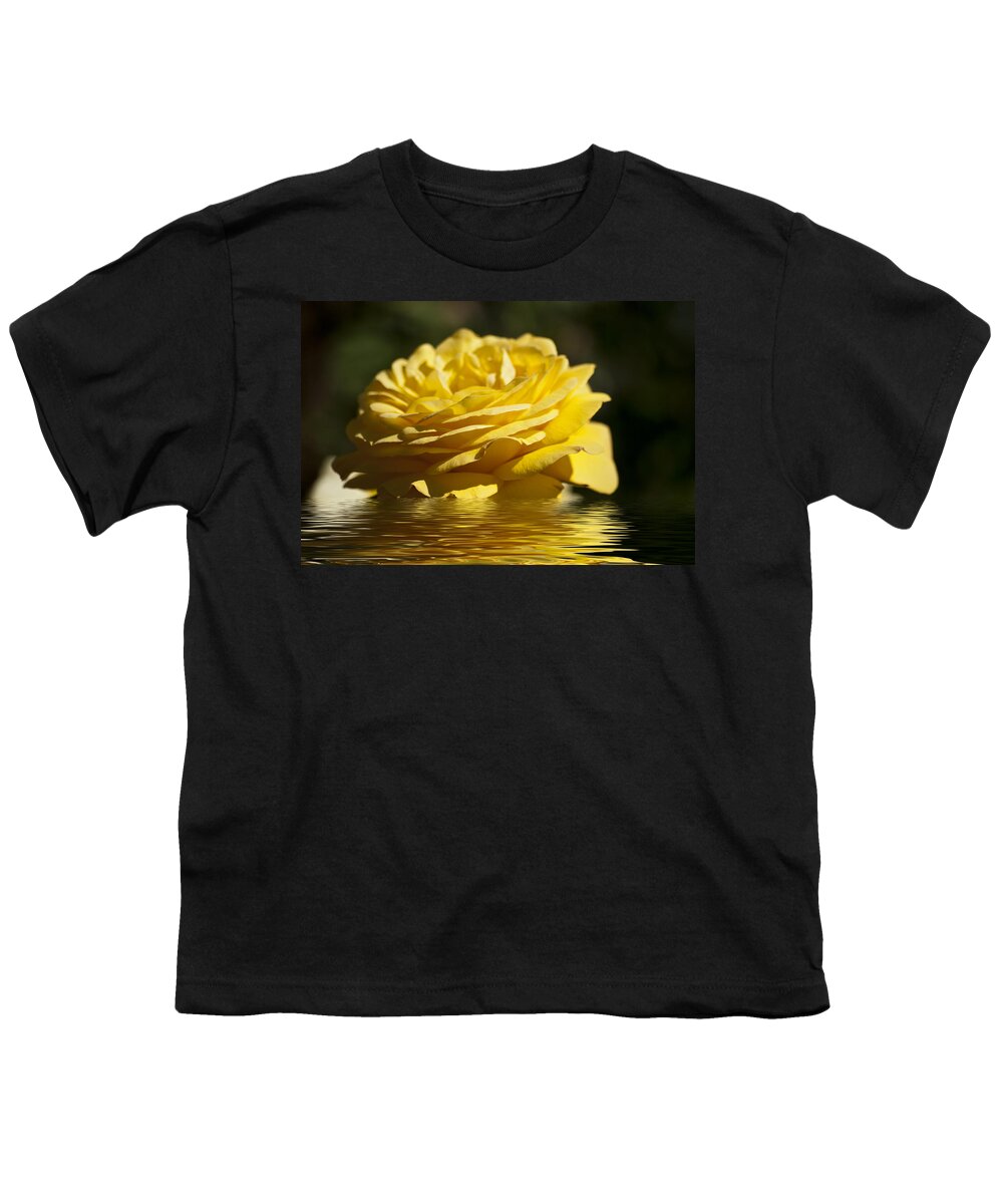 Yellow Rose Youth T-Shirt featuring the photograph Yellow Rose Flood by Steve Purnell