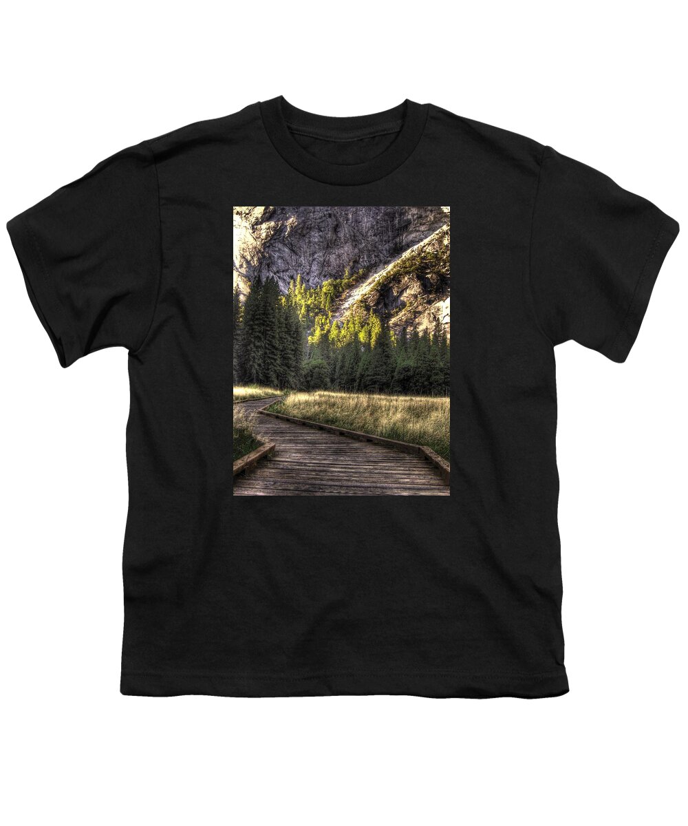 Yosemite Youth T-Shirt featuring the photograph Yosemite National Park Path by Jane Linders