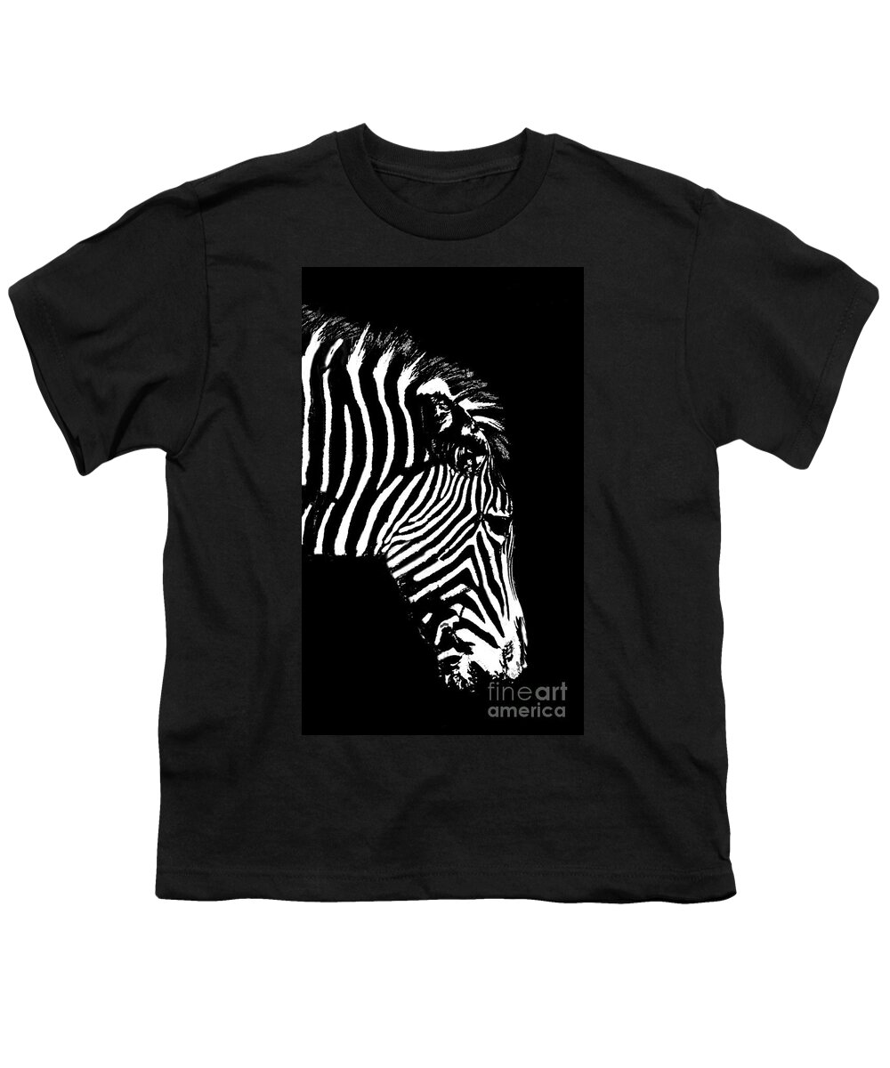 Zebra Youth T-Shirt featuring the photograph Ze Bra by Sheila Laurens