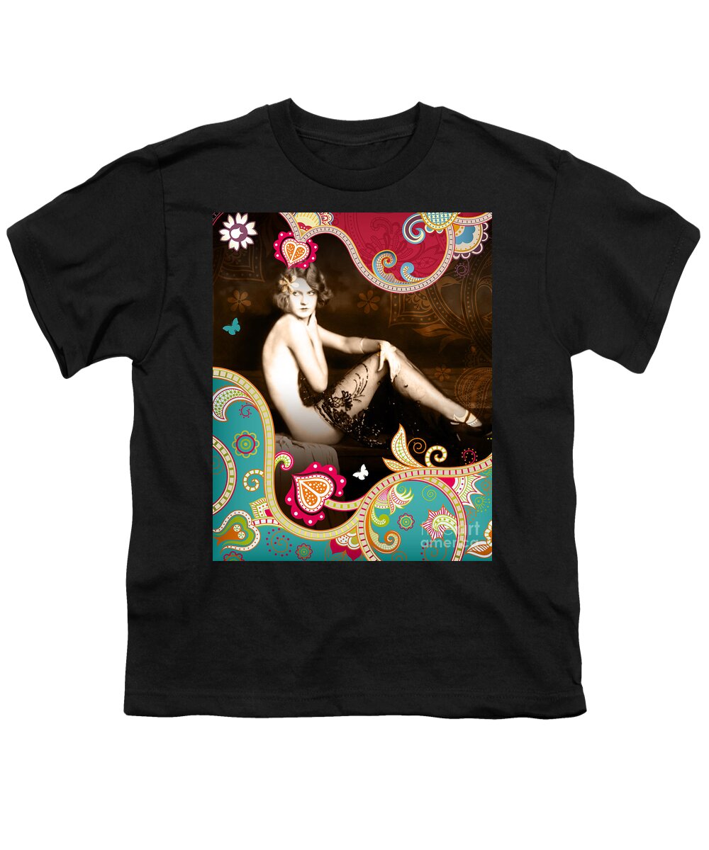Nostalgic Seduction Youth T-Shirt featuring the photograph Nostalgic Seduction Goddess #42 by Chris Andruskiewicz