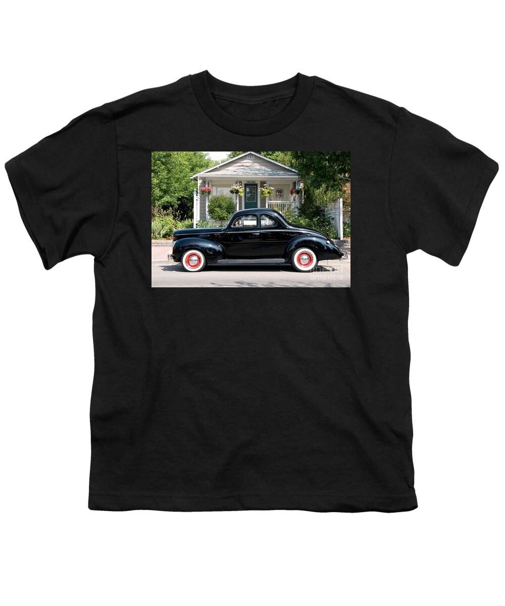 Ford Youth T-Shirt featuring the photograph Beauty in Black by Vivian Christopher