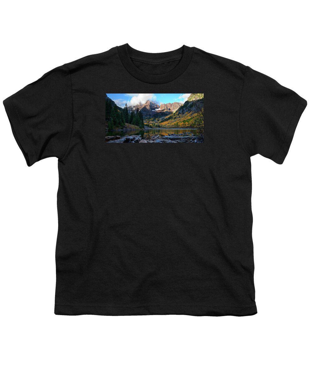 Autumn Colors Youth T-Shirt featuring the photograph Below the Bells by Jim Garrison