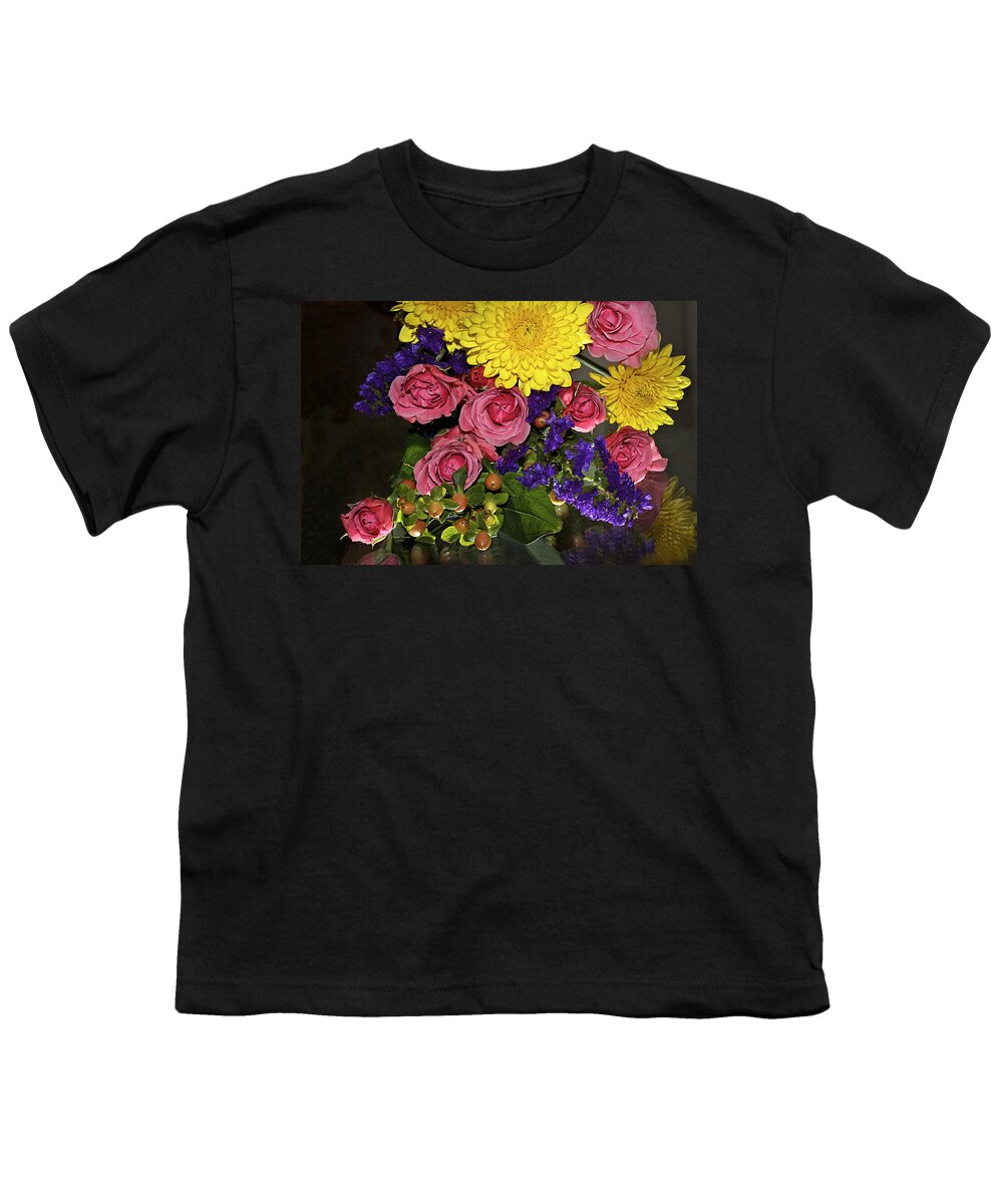 Flowers Youth T-Shirt featuring the photograph Brightly Reflected by Phyllis Denton