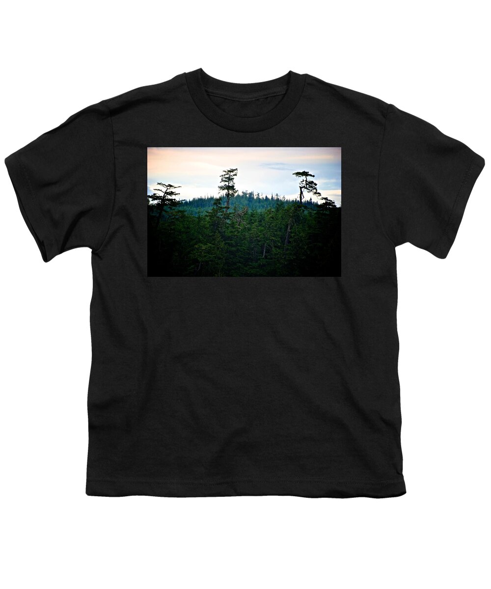 Eagle Youth T-Shirt featuring the photograph Eagle's Perch by Eric Tressler