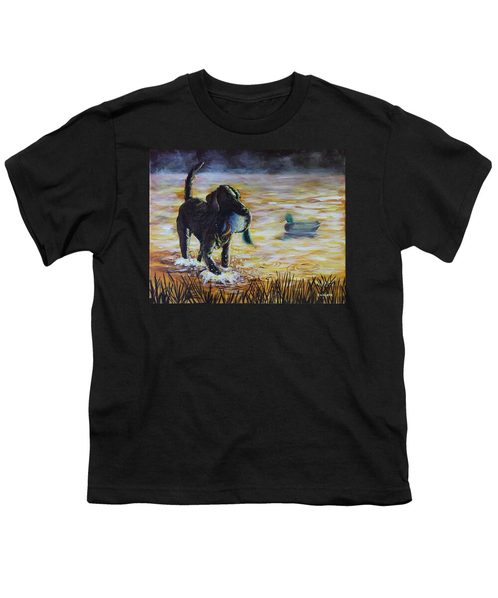 Sunrise Youth T-Shirt featuring the painting Early Morning's Light by Karl Wagner