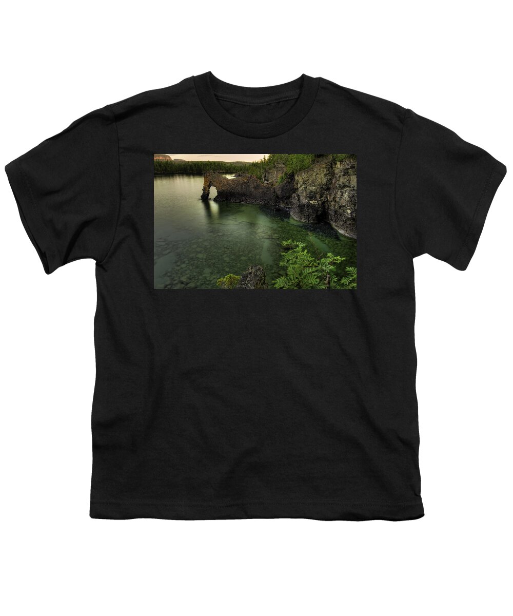 Bay Youth T-Shirt featuring the photograph Elephant rests in the green lagoon  by Jakub Sisak