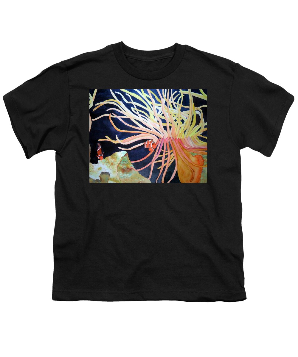 Clown Youth T-Shirt featuring the painting Finding Nemo by Laurel Best