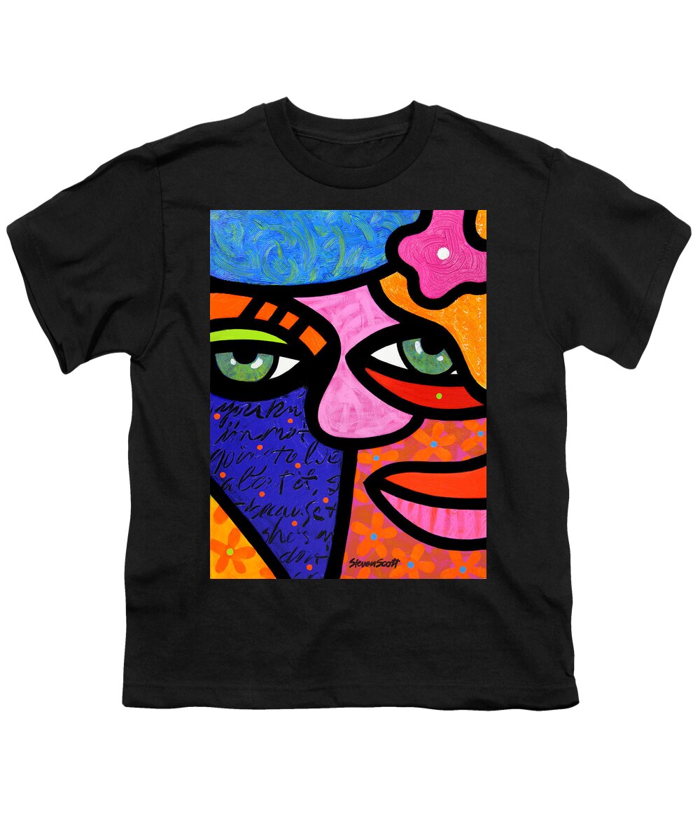 Eyes Youth T-Shirt featuring the painting Flowers in Her Hair by Steven Scott