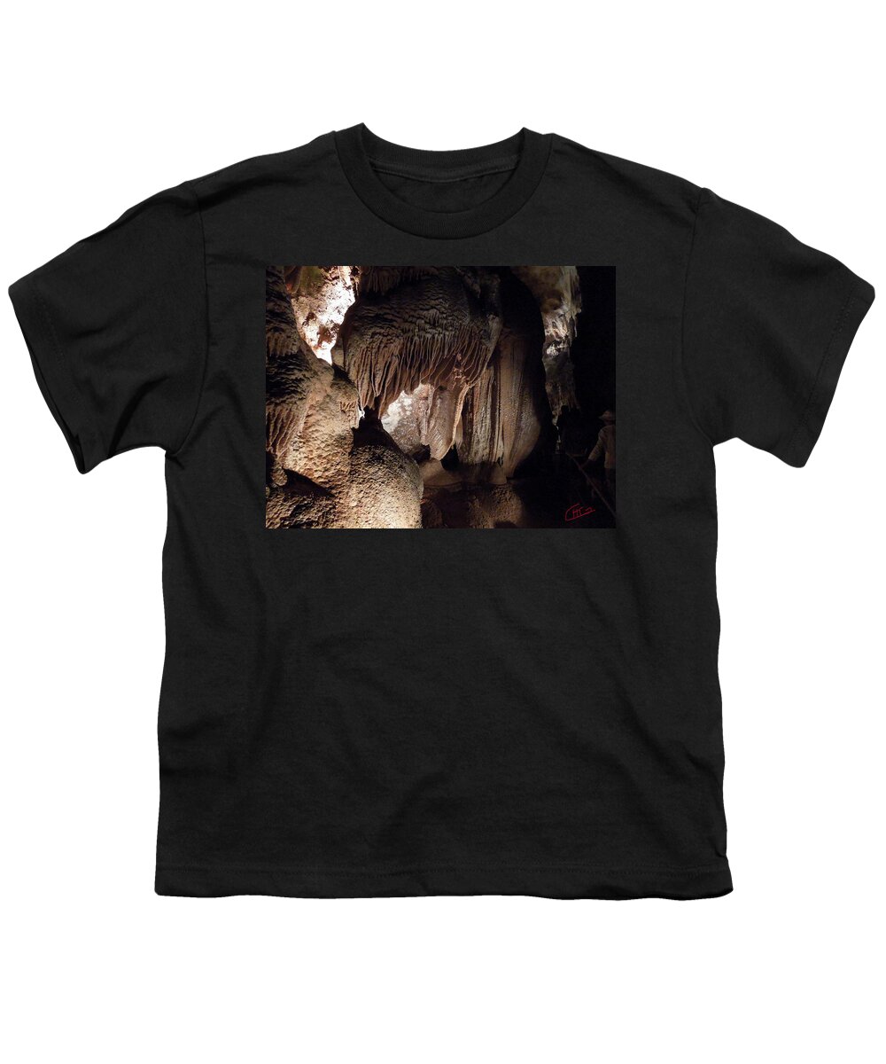 Colette Youth T-Shirt featuring the photograph Grotte Magdaleine Sout France in Ardeche by Colette V Hera Guggenheim