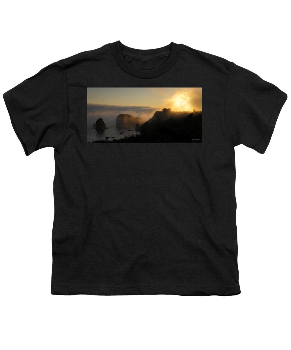 Panorama Youth T-Shirt featuring the photograph Harris Beach Sunset Panorama by Mick Anderson