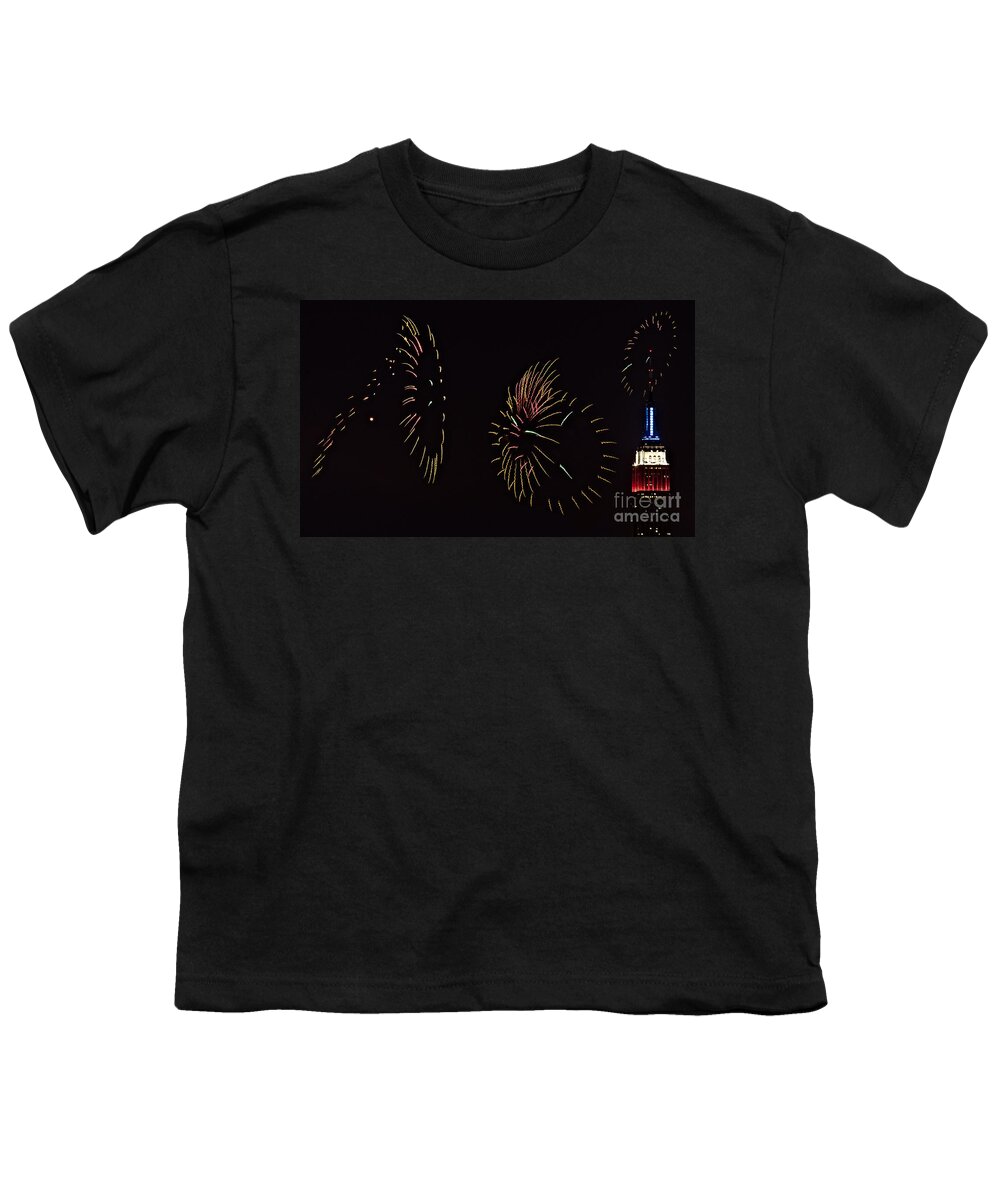 Empire State Building Youth T-Shirt featuring the photograph Have a Fifth on the Fourth by Susan Candelario