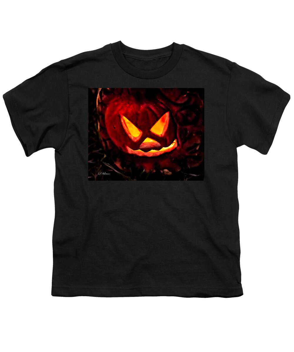 Halloween Youth T-Shirt featuring the photograph Jack-O-Lantern by Christopher Holmes