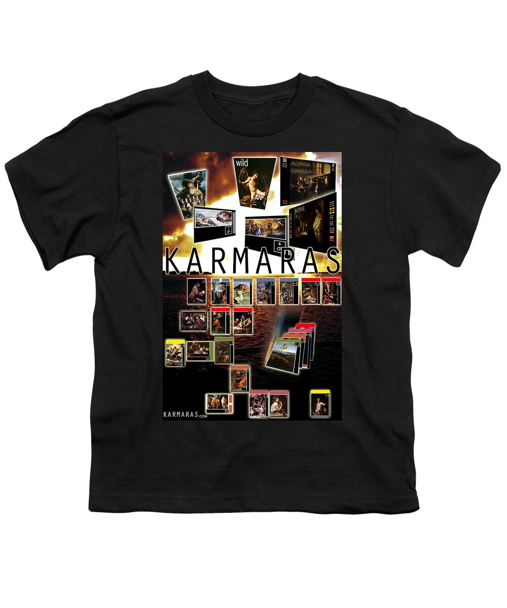  Youth T-Shirt featuring the painting Karmaras Poster Baroque by John Gholson