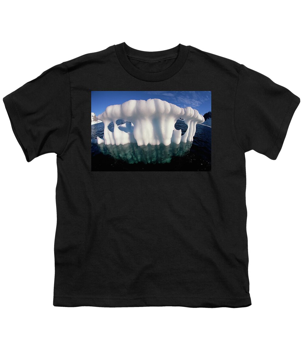 Hhh Youth T-Shirt featuring the photograph Melting Shard Of An Iceberg, Bergy Bit by Colin Monteath
