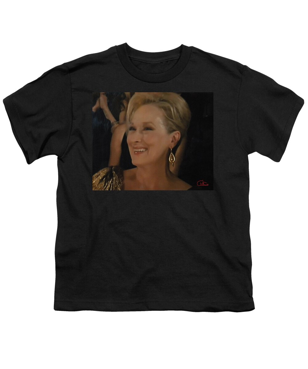 Colette Youth T-Shirt featuring the photograph Meryl Streep Portrait by Colette V Hera Guggenheim