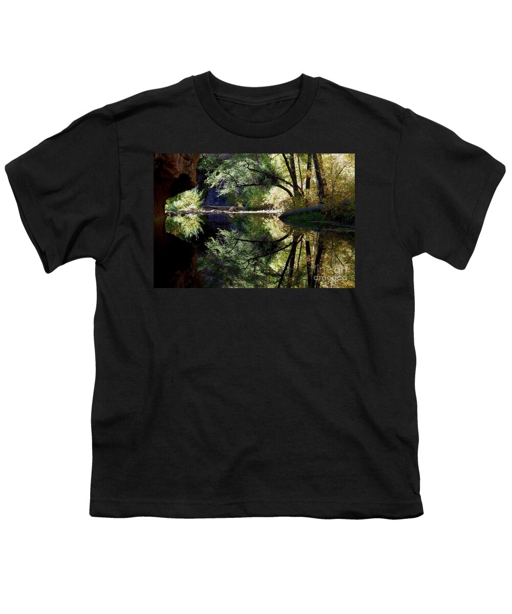 Reflection Youth T-Shirt featuring the photograph Mirror Reflection by Tam Ryan
