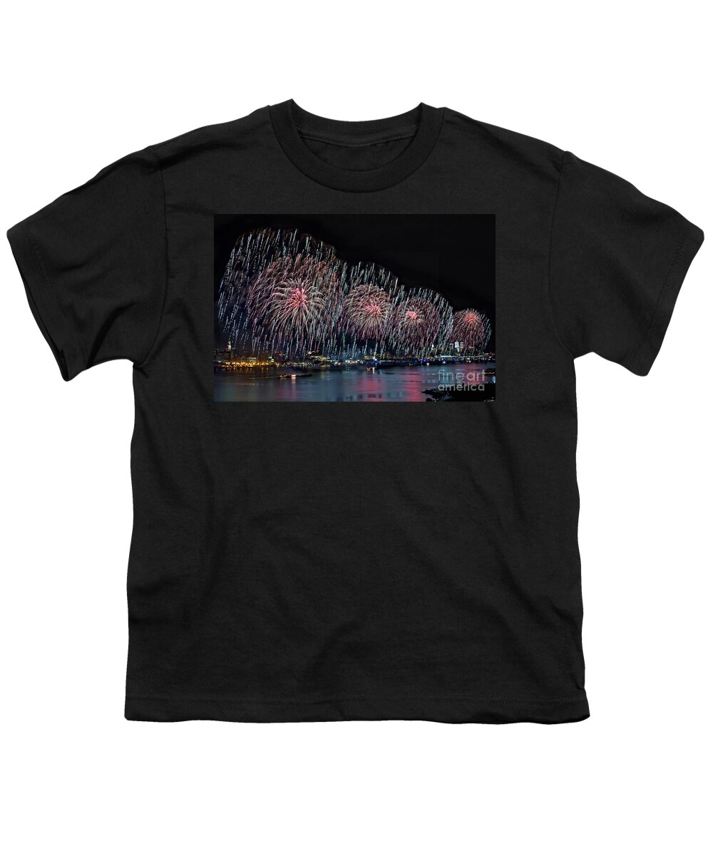 New York City Youth T-Shirt featuring the photograph New York City Celebrates the 4th by Susan Candelario