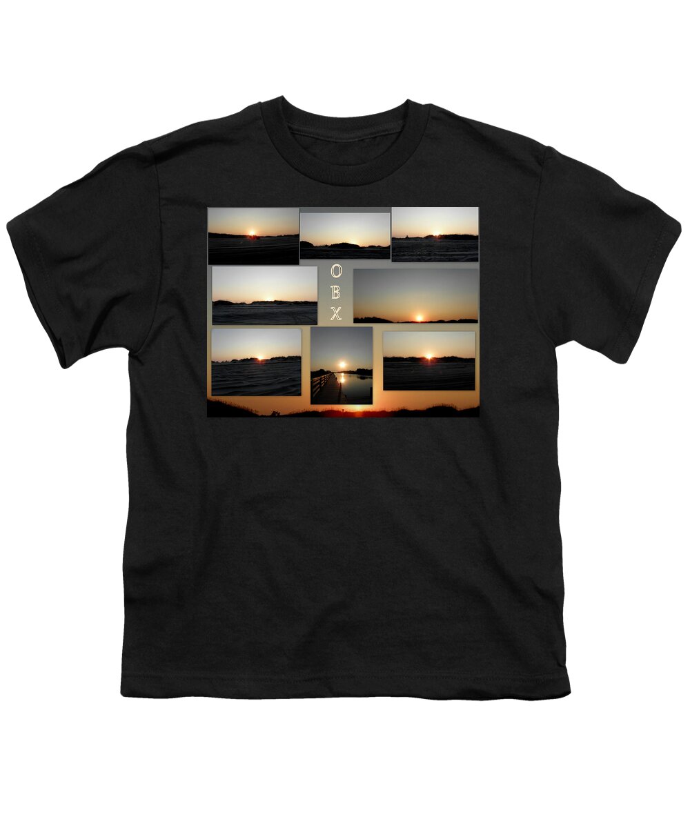 Sunset Youth T-Shirt featuring the photograph OBX North Carolina Sunsets by Kim Galluzzo