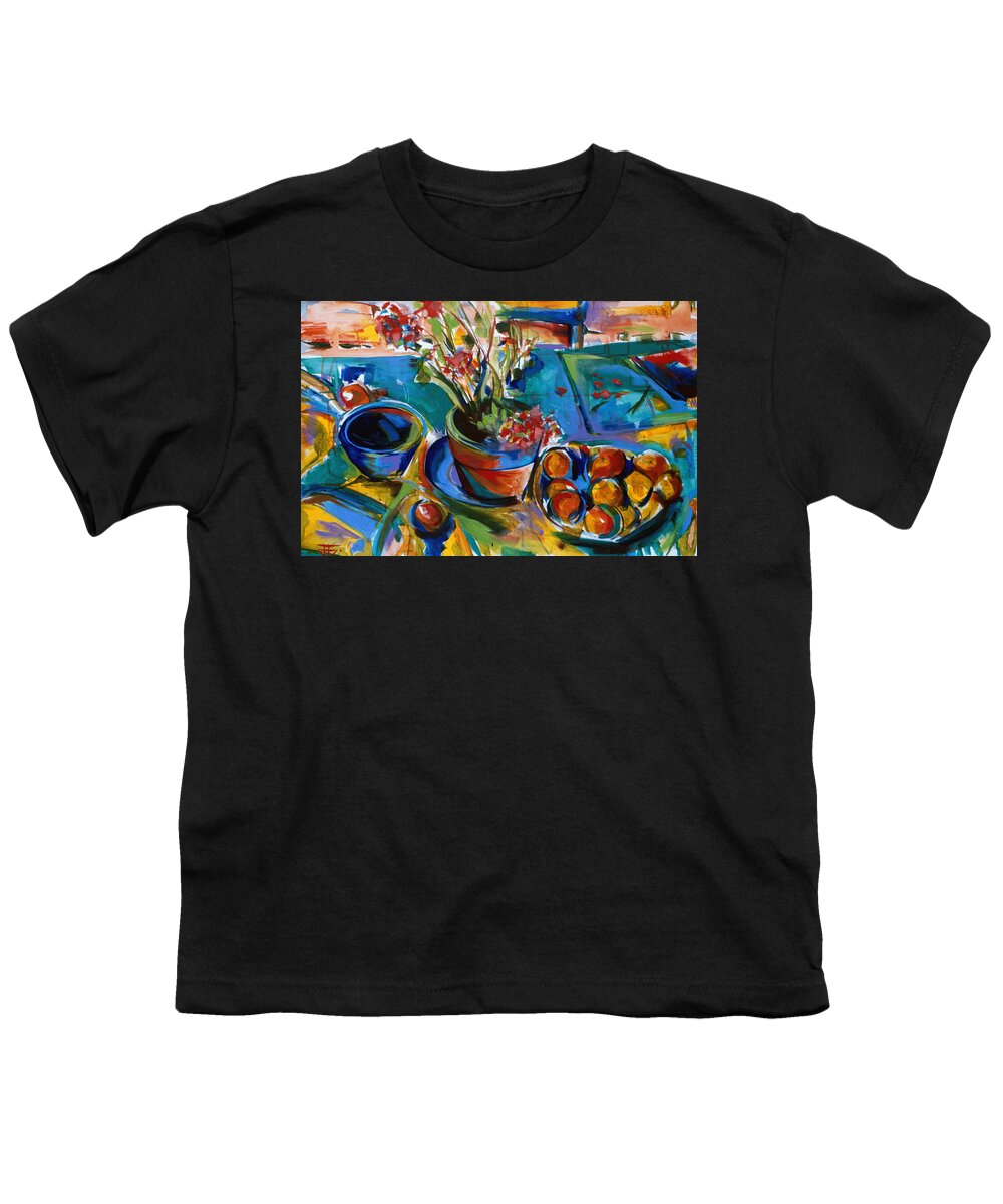 Oranges Youth T-Shirt featuring the painting Oranges by John Gholson