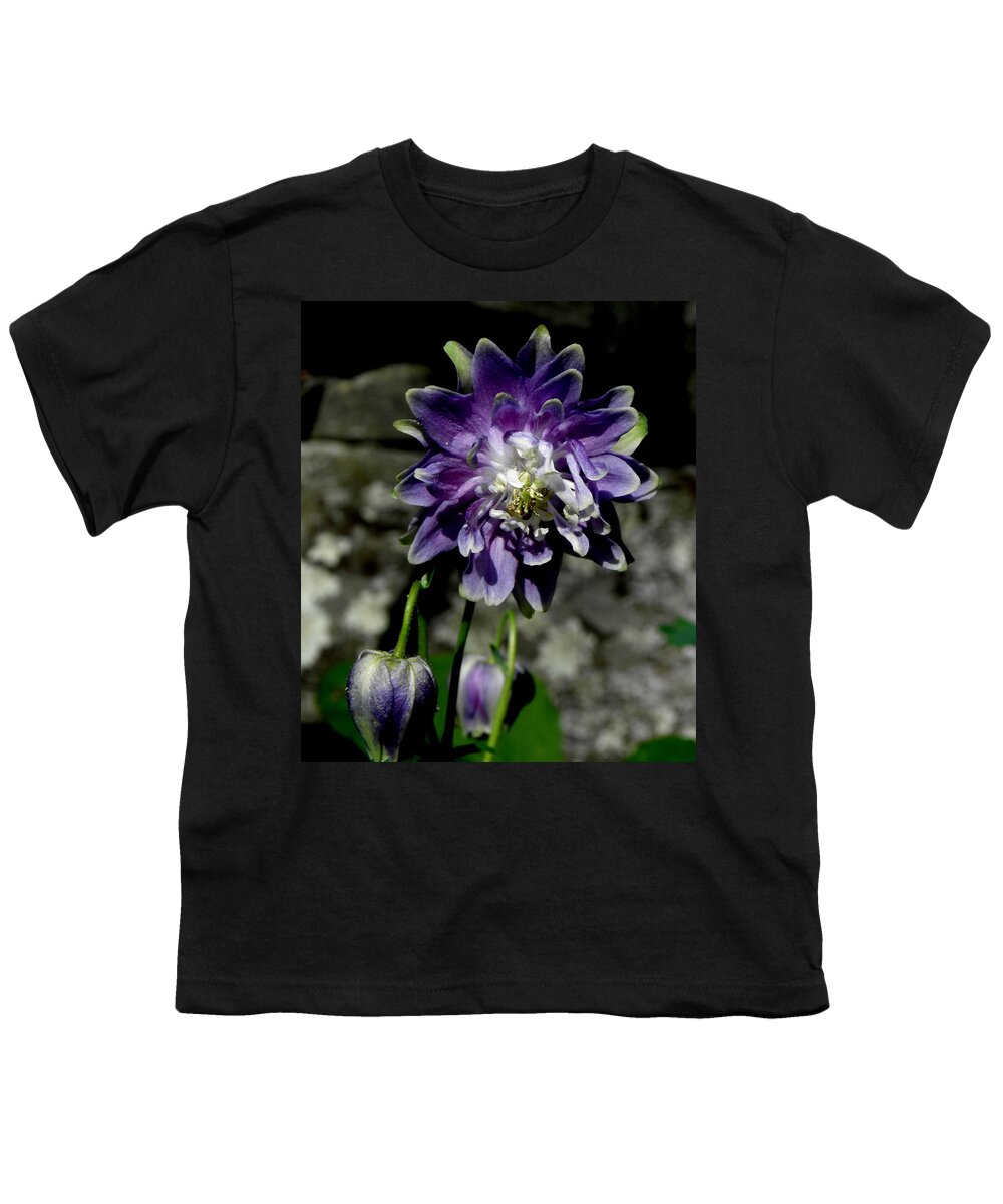 Purple Columbine Youth T-Shirt featuring the photograph Purple Columbine by Kim Galluzzo Wozniak