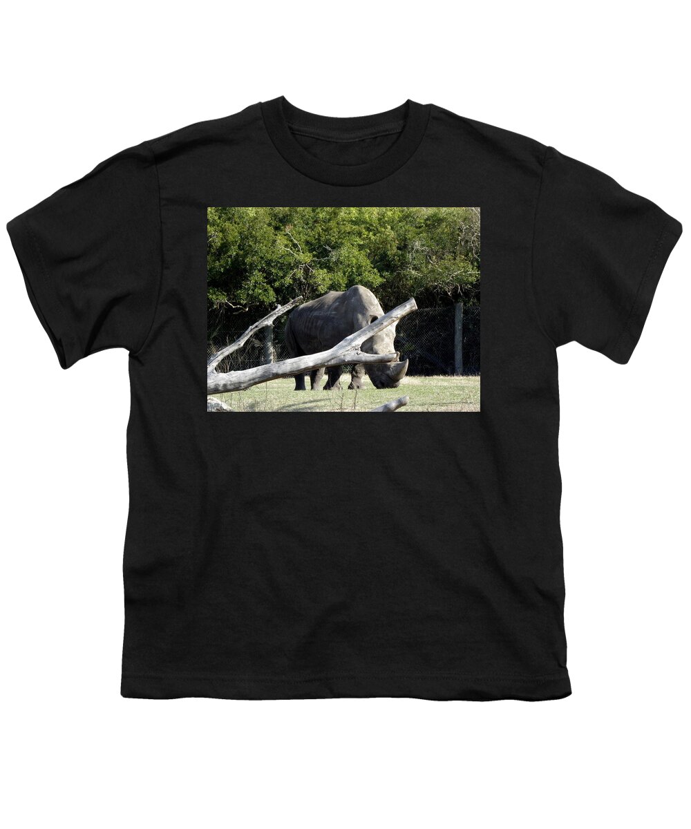 Rhinoceros Youth T-Shirt featuring the photograph Rhino by Kim Galluzzo