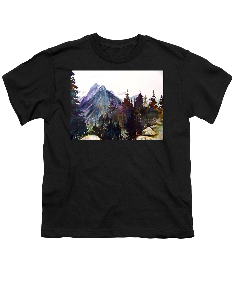 Landscape Youth T-Shirt featuring the painting Simple Grandeur by Brenda Owen