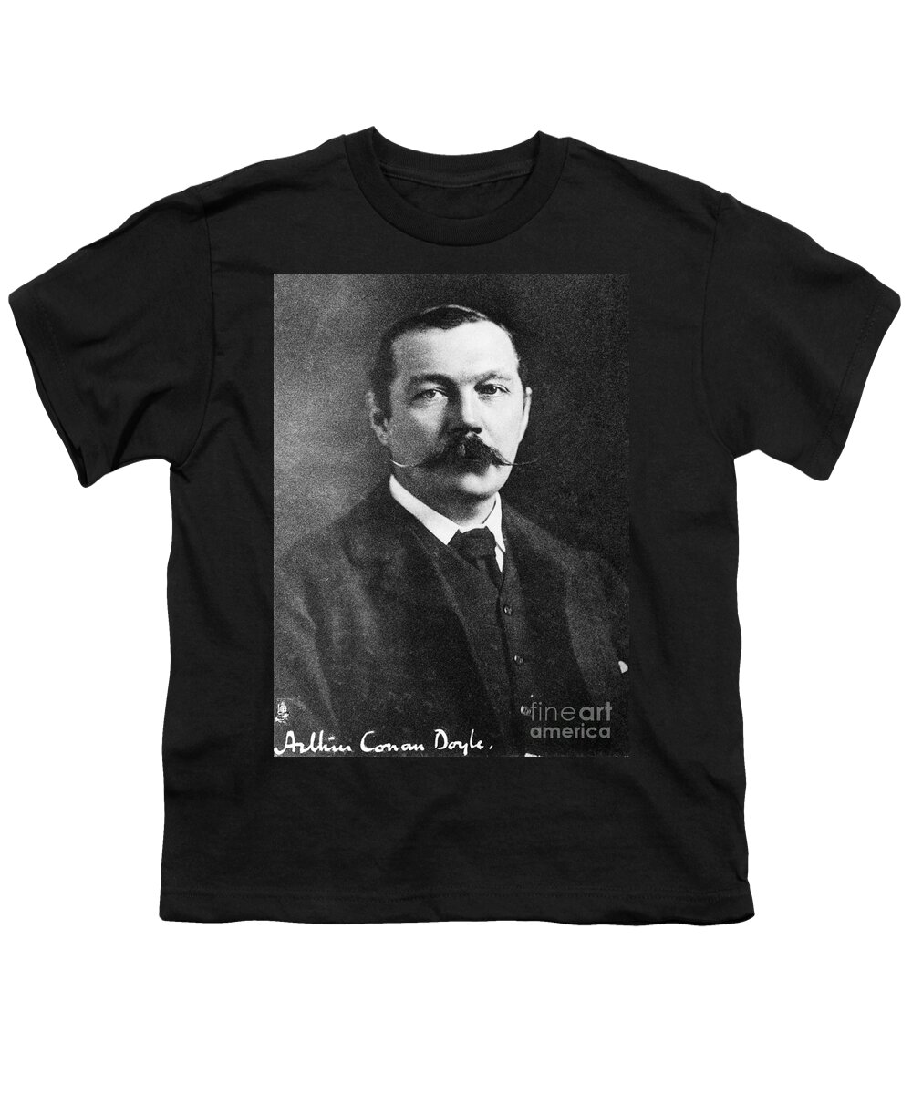 1900 Youth T-Shirt featuring the photograph SIR ARTHUR CONAN DOYLE (1859-1930). British physician and writer. Photograph, c1900 by Granger