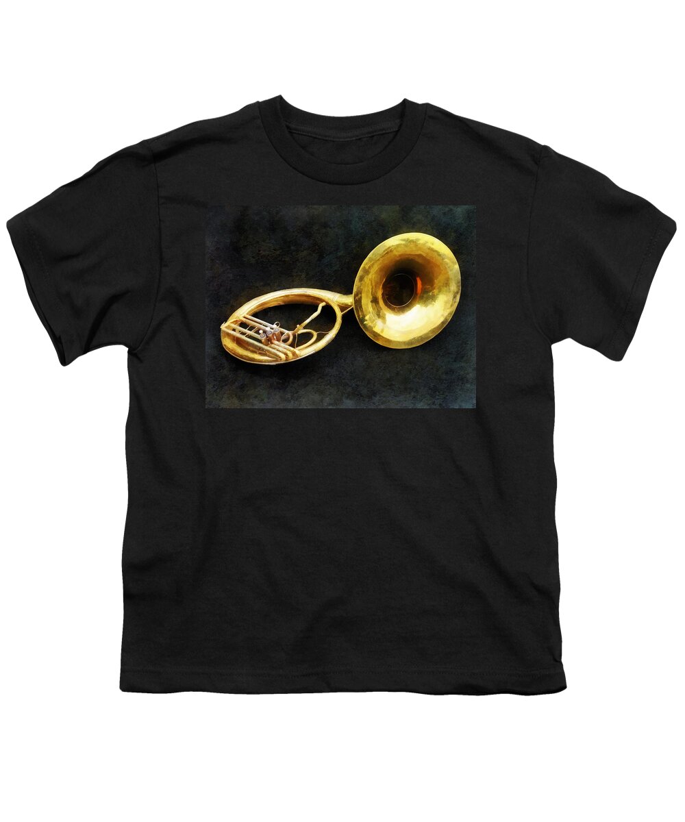 Sousaphone Youth T-Shirt featuring the photograph Sousaphone by Susan Savad