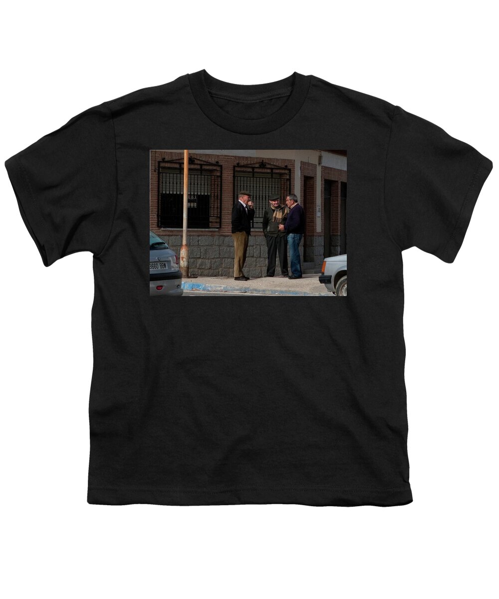 Toledo Youth T-Shirt featuring the photograph Standing On the Corner by Lorraine Devon Wilke