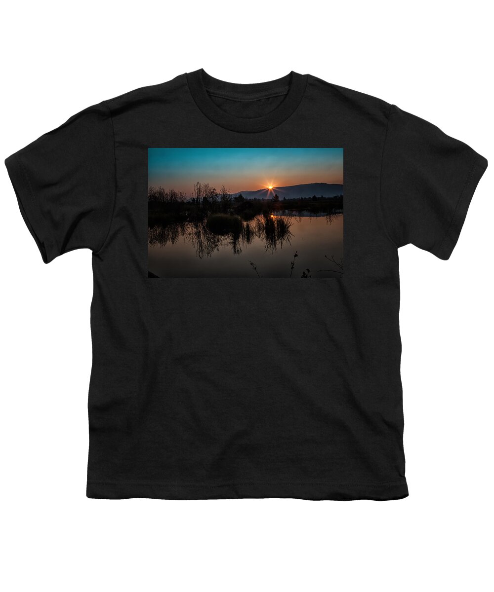 2012 Youth T-Shirt featuring the photograph Sunrise over the Beaver Pond by Ronald Lutz
