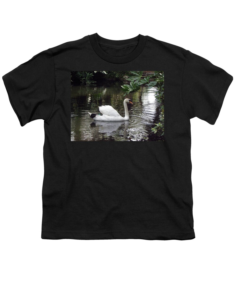 Swan Youth T-Shirt featuring the photograph Swan beauty by Kim Galluzzo