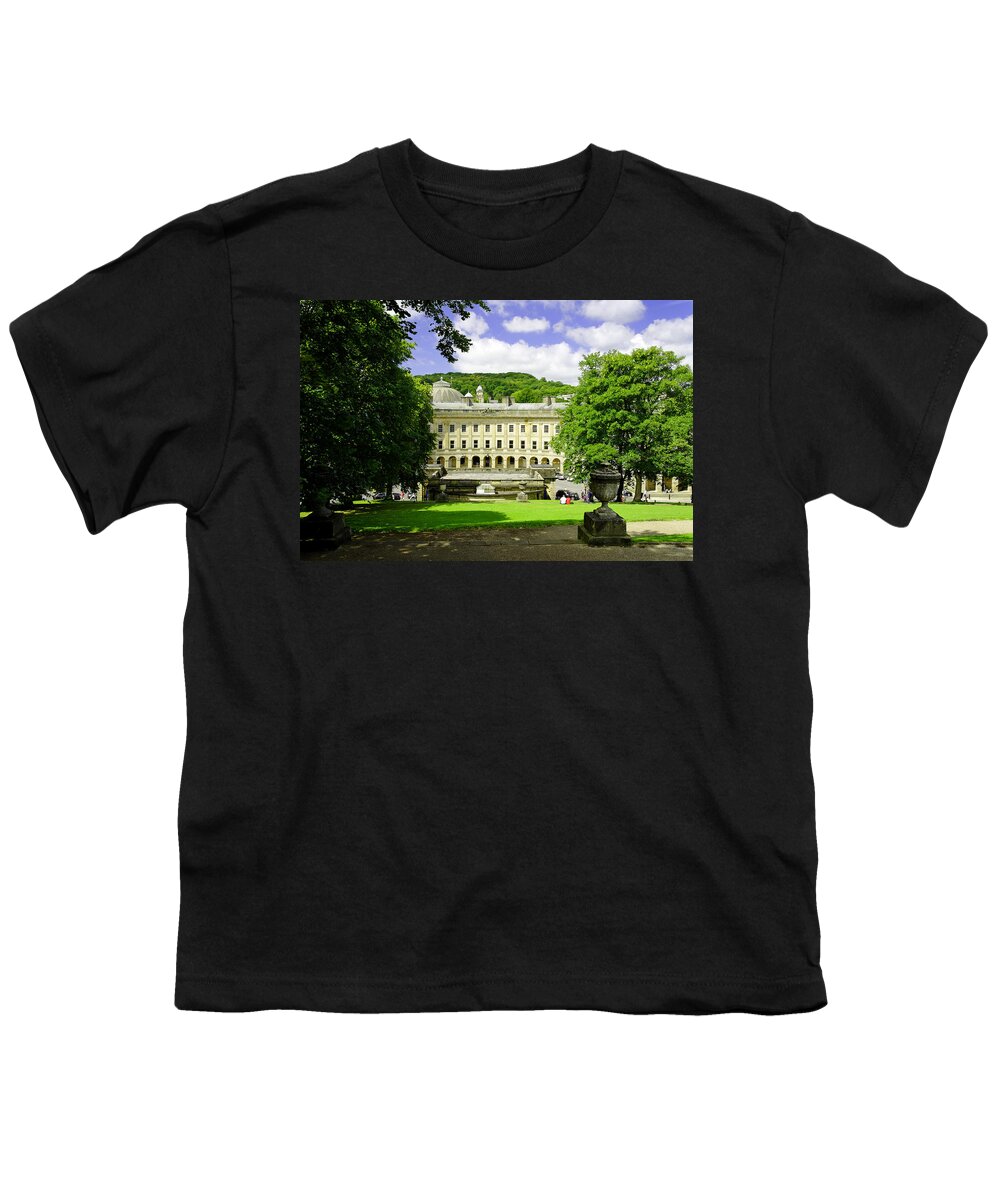 People Youth T-Shirt featuring the photograph The Crescent - Buxton by Rod Johnson
