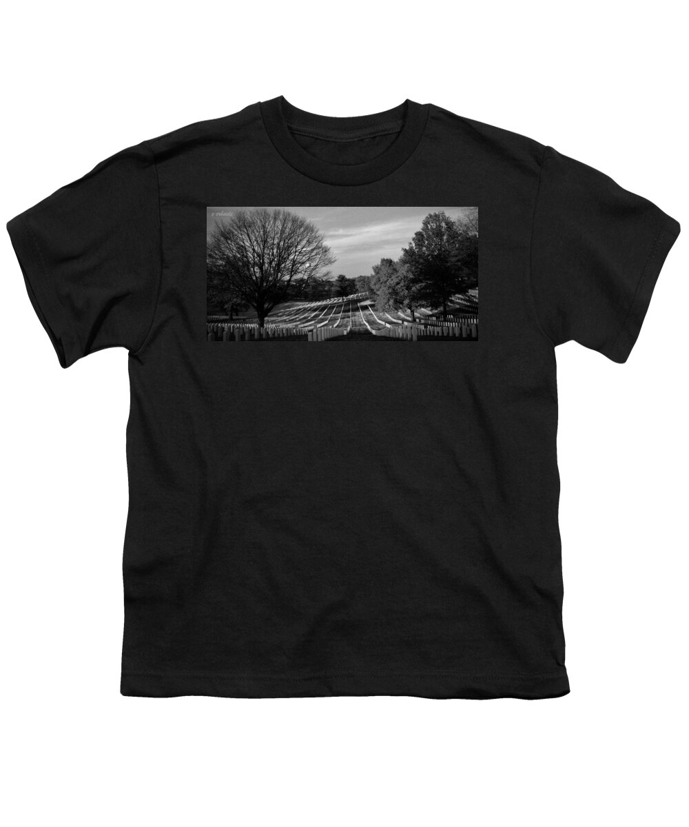 Cemetery Youth T-Shirt featuring the photograph They Gave All by Chris Berry