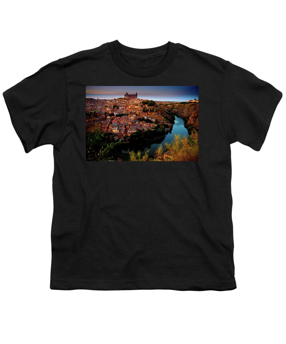 Alcazar Photographs Youth T-Shirt featuring the photograph Toledo Spain by Harry Spitz