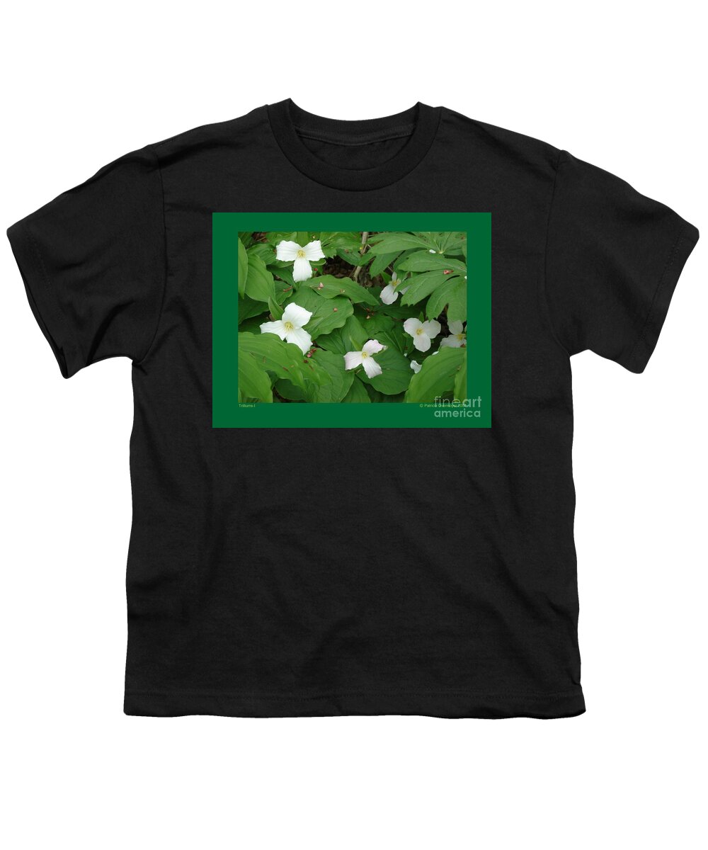 Flower Youth T-Shirt featuring the photograph Trilliums-I by Patricia Overmoyer