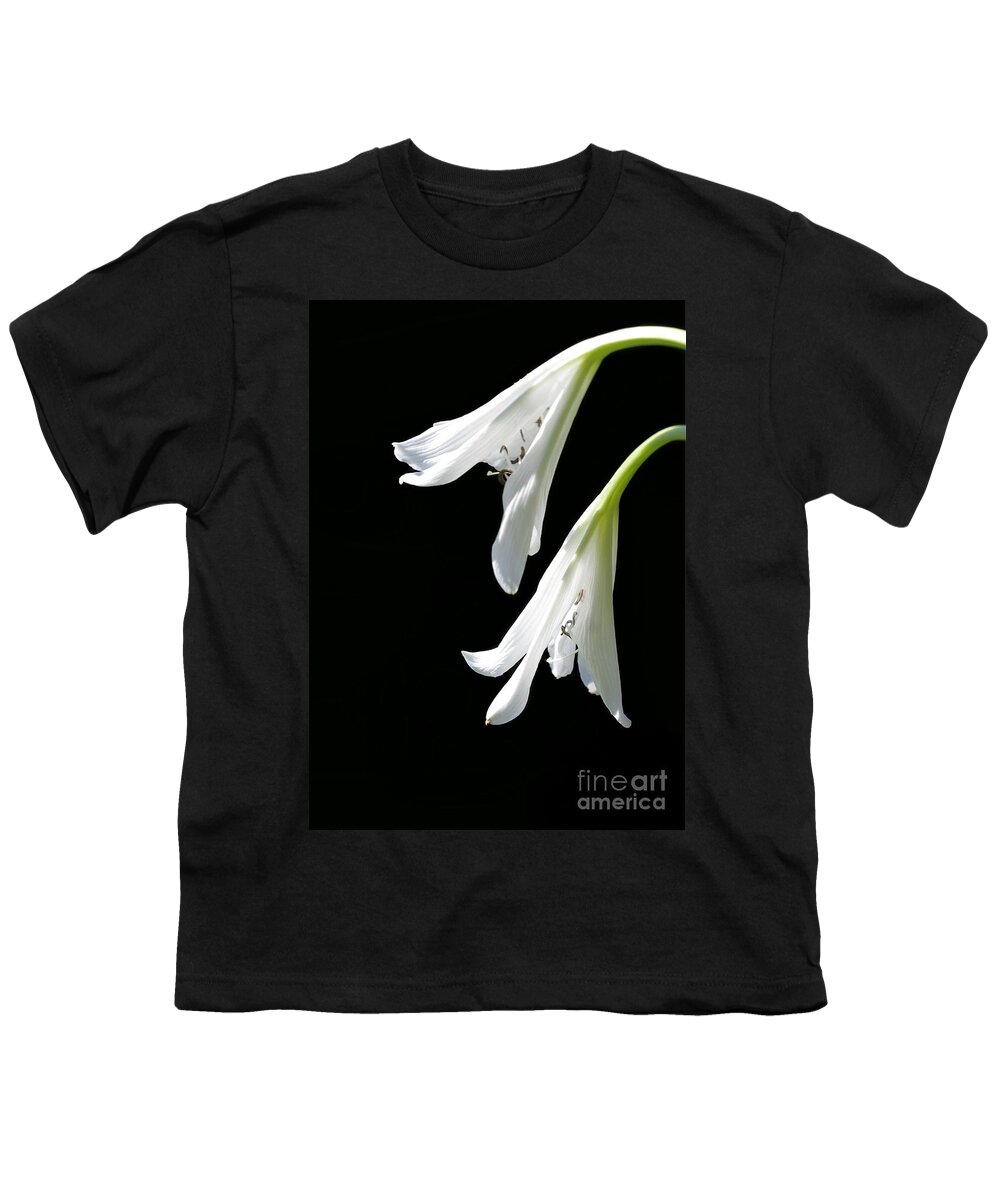 Lily Youth T-Shirt featuring the photograph Two White Lilies by Sabrina L Ryan