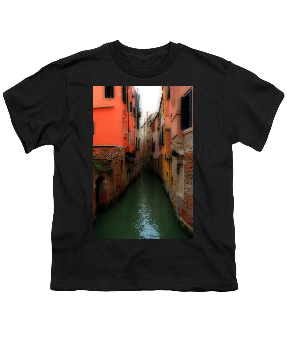Venice Youth T-Shirt featuring the photograph Venice Canals 2 by Andrew Fare