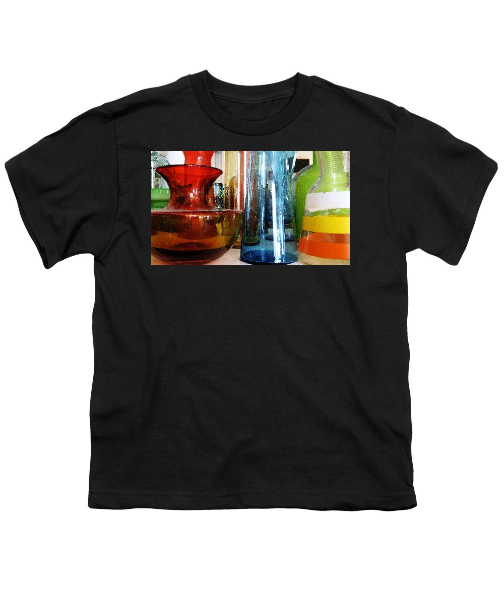 Glassware Youth T-Shirt featuring the photograph Vintage Glassware by Rich Franco
