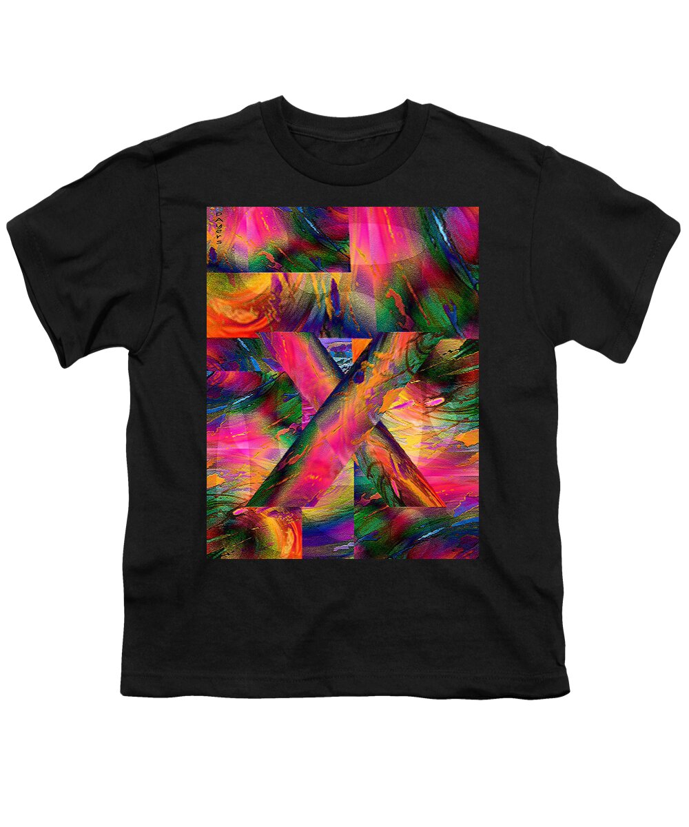 Paula Ayers Youth T-Shirt featuring the digital art X Marks the Spot by Paula Ayers