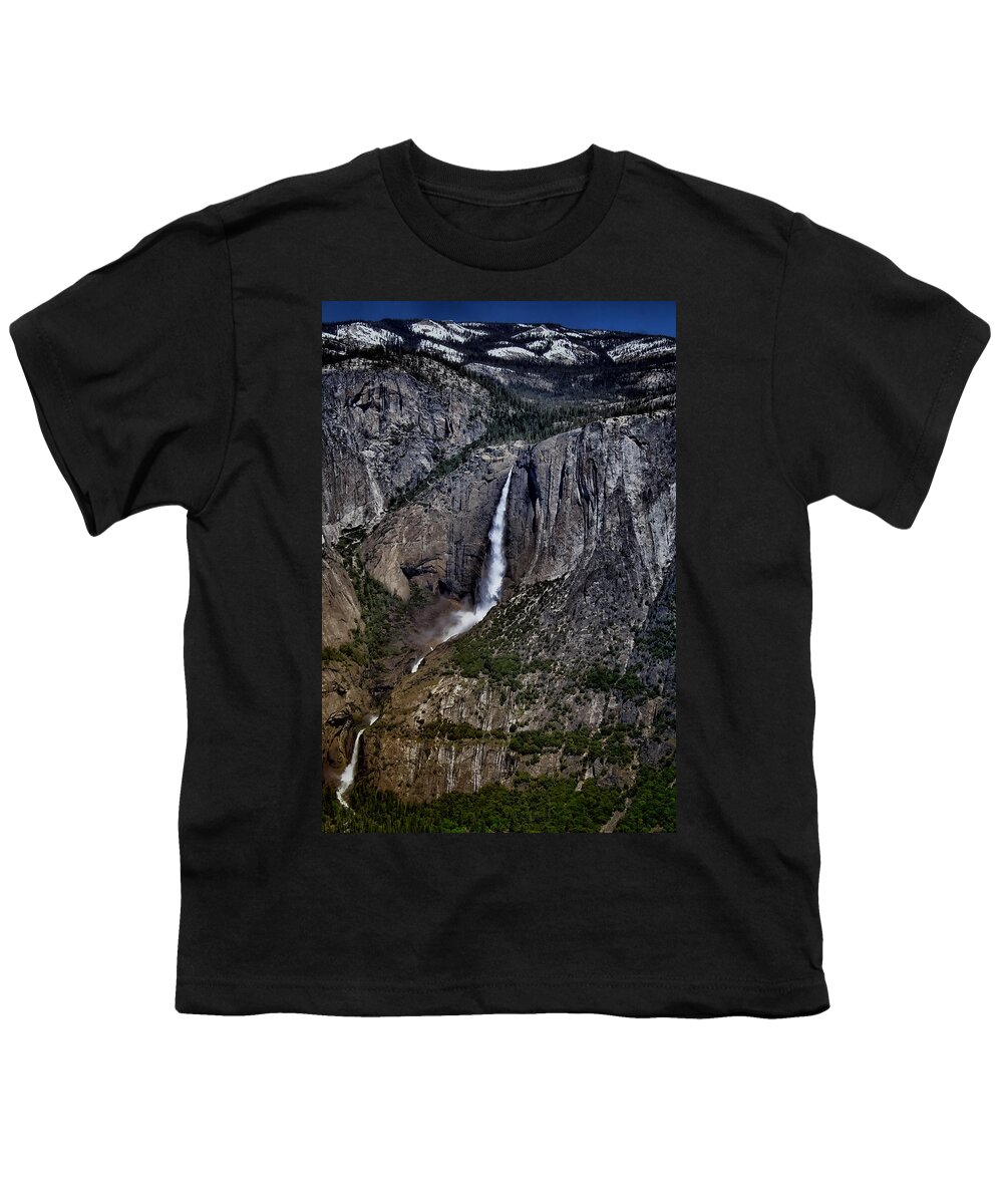 Landscape Youth T-Shirt featuring the photograph Yosemite Falls by Ellen Heaverlo