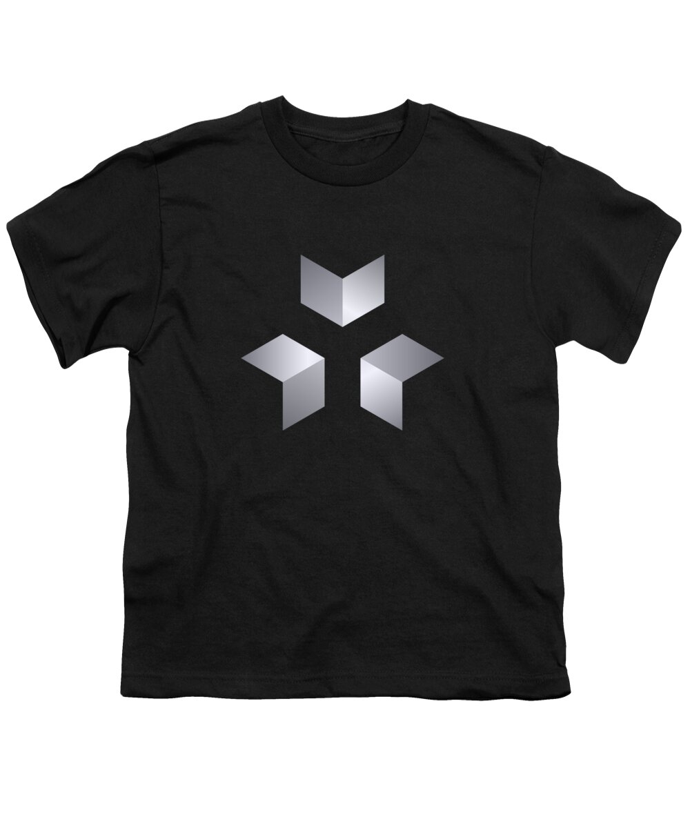Pattern Youth T-Shirt featuring the digital art 3 Cubes by Pelo Blanco Photo