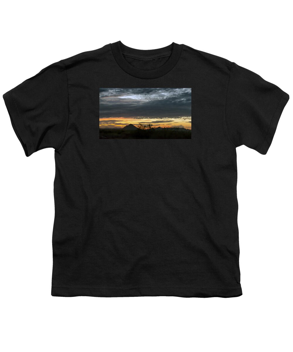Sunset Youth T-Shirt featuring the photograph Mesa Arizona Sunset by Tam Ryan